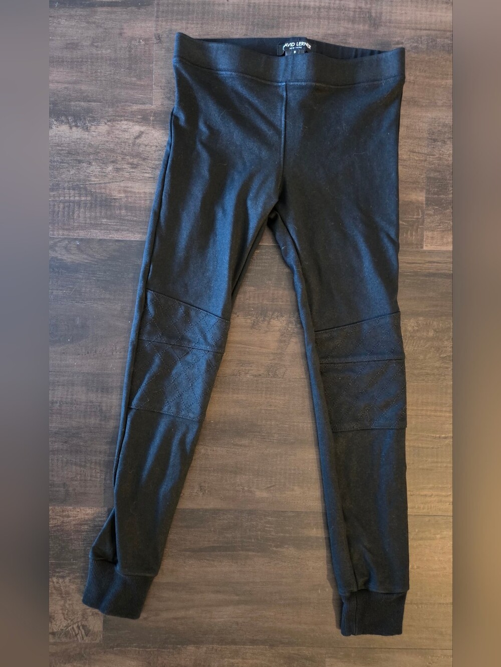 Black David Lerner Leggings with Pattern Deco